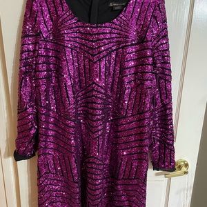 Sequin pink party dress